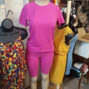 2pc short set , stretch